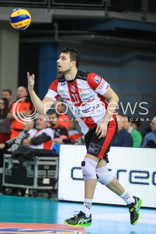  05.02.2017 RZESZOW<br />SIATKOWKA PLUSLIGA 2016/2017 MEN VOLLEYBALL POLAND POLISH PLUS LIGA LEAGUE SEASON 2016/2017<br />MECZ ASSECO RESOVIA RZESZOW - CUPRUM LUBIN <br />N/Z FABIAN DRZYZGA SYLWETKA <br /> 