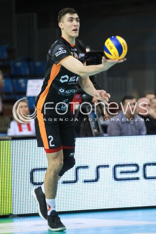  05.02.2017 RZESZOW<br />SIATKOWKA PLUSLIGA 2016/2017 MEN VOLLEYBALL POLAND POLISH PLUS LIGA LEAGUE SEASON 2016/2017<br />MECZ ASSECO RESOVIA RZESZOW - CUPRUM LUBIN <br />N/Z LUKASZ KACZMAREK SYLWETKA <br /> 