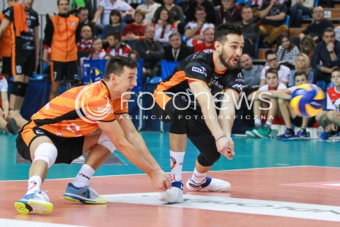  05.02.2017 RZESZOW<br />SIATKOWKA PLUSLIGA 2016/2017 MEN VOLLEYBALL POLAND POLISH PLUS LIGA LEAGUE SEASON 2016/2017<br />MECZ ASSECO RESOVIA RZESZOW - CUPRUM LUBIN <br />N/Z PAWEL RUSEK RAFAIL KOUMENTAKIS <br /> 