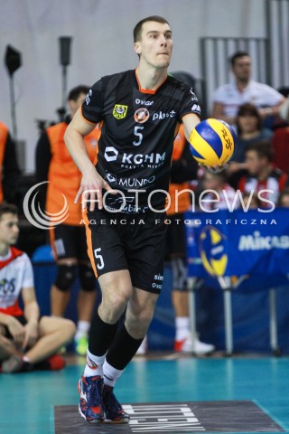 05.02.2017 RZESZOW<br />SIATKOWKA PLUSLIGA 2016/2017 MEN VOLLEYBALL POLAND POLISH PLUS LIGA LEAGUE SEASON 2016/2017<br />MECZ ASSECO RESOVIA RZESZOW - CUPRUM LUBIN <br />N/Z ADAM MICHALSKI SYLWETKA <br /> 