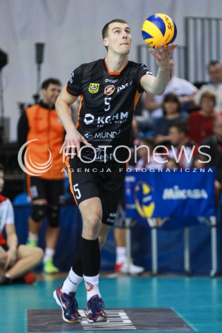  05.02.2017 RZESZOW<br />SIATKOWKA PLUSLIGA 2016/2017 MEN VOLLEYBALL POLAND POLISH PLUS LIGA LEAGUE SEASON 2016/2017<br />MECZ ASSECO RESOVIA RZESZOW - CUPRUM LUBIN <br />N/Z ADAM MICHALSKI SYLWETKA <br /> 