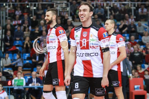  05.02.2017 RZESZOW<br />SIATKOWKA PLUSLIGA 2016/2017 MEN VOLLEYBALL POLAND POLISH PLUS LIGA LEAGUE SEASON 2016/2017<br />MECZ ASSECO RESOVIA RZESZOW - CUPRUM LUBIN <br />N/Z MARKO IVOVIC RADOSC EMOCJE <br /> 