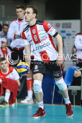  05.02.2017 RZESZOW<br />SIATKOWKA PLUSLIGA 2016/2017 MEN VOLLEYBALL POLAND POLISH PLUS LIGA LEAGUE SEASON 2016/2017<br />MECZ ASSECO RESOVIA RZESZOW - CUPRUM LUBIN <br />N/Z MARKO IVOVIC SYLWETKA <br /> 