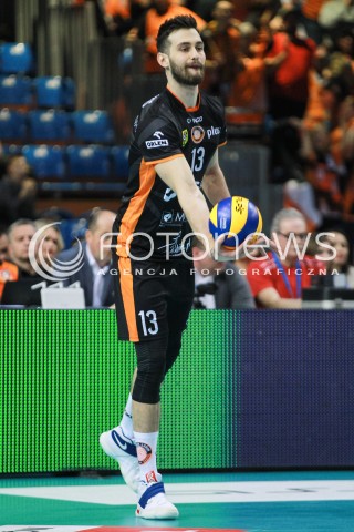  05.02.2017 RZESZOW<br />SIATKOWKA PLUSLIGA 2016/2017 MEN VOLLEYBALL POLAND POLISH PLUS LIGA LEAGUE SEASON 2016/2017<br />MECZ ASSECO RESOVIA RZESZOW - CUPRUM LUBIN <br />N/Z RAFAIL KOUMENTAKIS SYLWETKA <br /> 
