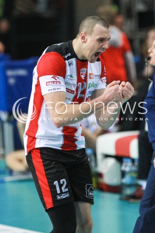  05.02.2017 RZESZOW<br />SIATKOWKA PLUSLIGA 2016/2017 MEN VOLLEYBALL POLAND POLISH PLUS LIGA LEAGUE SEASON 2016/2017<br />MECZ ASSECO RESOVIA RZESZOW - CUPRUM LUBIN <br />N/Z GAVIN SCHMITT RADOSC EMOCJE SYLWETKA <br /> 