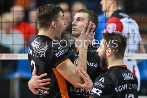 05.02.2017 RZESZOW<br />SIATKOWKA PLUSLIGA 2016/2017 MEN VOLLEYBALL POLAND POLISH PLUS LIGA LEAGUE SEASON 2016/2017<br />MECZ ASSECO RESOVIA RZESZOW - CUPRUM LUBIN <br />N/Z LUKASZ KACZMAREK ADAM MICHALSKI GRZEGORZ LOMACZ RADOSC EMOCJE <br /> 