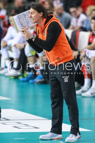  05.02.2017 RZESZOW<br />SIATKOWKA PLUSLIGA 2016/2017 MEN VOLLEYBALL POLAND POLISH PLUS LIGA LEAGUE SEASON 2016/2017<br />MECZ ASSECO RESOVIA RZESZOW - CUPRUM LUBIN <br />N/Z GHEORGHE CRETU - I TRENER ( HEAD COACH ) SYLWETKA <br /> 