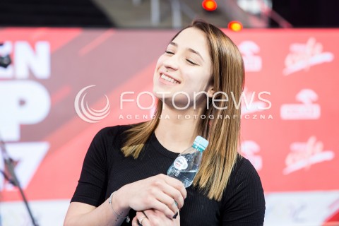  15.02.2017 LODZ POLAND<br />KONFERENCJA PRASOWA Z UDZIALEM GWIAZD ORLEN CUP 2017<br />N/Z EWA SWOBODA SYLWETKA<br /> 