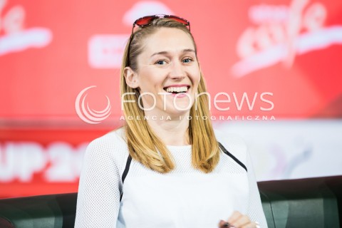  15.02.2017 LODZ POLAND<br />KONFERENCJA PRASOWA Z UDZIALEM GWIAZD ORLEN CUP 2017<br />N/Z KAMILA LICWINKO SYLWETKA<br /> 