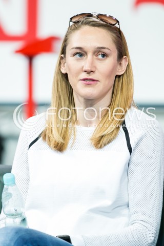  15.02.2017 LODZ POLAND<br />KONFERENCJA PRASOWA Z UDZIALEM GWIAZD ORLEN CUP 2017<br />N/Z KAMILA LICWINKO SYLWETKA<br /> 