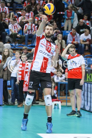  18.02.2017 RZESZOW<br />SIATKOWKA PLUSLIGA 2016/2017 MEN VOLLEYBALL POLAND POLISH PLUS LIGA LEAGUE SEASON 2016/2017<br />MECZ ASSECO RESOVIA RZESZOW - JASTRZEBSKI WEGIEL <br />N/Z MARCIN MOZDZONEK SYLWETKA <br /> 