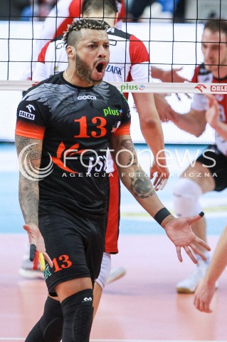  18.02.2017 RZESZOW<br />SIATKOWKA PLUSLIGA 2016/2017 MEN VOLLEYBALL POLAND POLISH PLUS LIGA LEAGUE SEASON 2016/2017<br />MECZ ASSECO RESOVIA RZESZOW - JASTRZEBSKI WEGIEL <br />N/Z SALVADOR HIDALGO OLIVA RADOSC EMOCJE SYLWETKA <br /> 