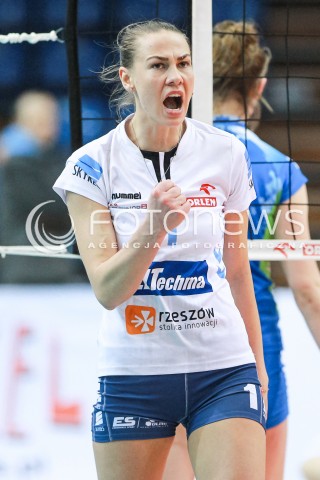  19.02.2017 RZESZOW<br />SIATKOWKA ORLEN LIGA 2016/2017 WOMEN VOLLEYBALL POLAND POLISH ORLENLIGA LEAGUE SEASON 2016/2017<br />MECZ DEVELOPRES SKYRES RZESZOW - ATOM TREFL SOPOT <br />N/Z KREMENA KAMENOVA RADOSC EMOCJE SYLWETKA <br /> 