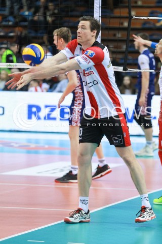  25.02.2017 RZESZOW<br />SIATKOWKA PLUSLIGA 2016/2017 MEN VOLLEYBALL POLAND POLISH PLUS LIGA LEAGUE SEASON 2016/2017<br />MECZ ASSECO RESOVIA RZESZOW - LUCZNICZKA BYDGOSZCZ <br />N/Z JOCHEN SCHOPS SYLWETKA <br /> 