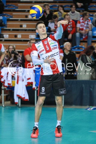  25.02.2017 RZESZOW<br />SIATKOWKA PLUSLIGA 2016/2017 MEN VOLLEYBALL POLAND POLISH PLUS LIGA LEAGUE SEASON 2016/2017<br />MECZ ASSECO RESOVIA RZESZOW - LUCZNICZKA BYDGOSZCZ <br />N/Z THIBAULT ROSSARD SYLWETKA <br /> 