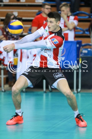  25.02.2017 RZESZOW<br />SIATKOWKA PLUSLIGA 2016/2017 MEN VOLLEYBALL POLAND POLISH PLUS LIGA LEAGUE SEASON 2016/2017<br />MECZ ASSECO RESOVIA RZESZOW - LUCZNICZKA BYDGOSZCZ <br />N/Z THIBAULT ROSSARD SYLWETKA <br /> 
