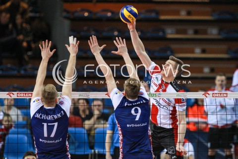  25.02.2017 RZESZOW<br />SIATKOWKA PLUSLIGA 2016/2017 MEN VOLLEYBALL POLAND POLISH PLUS LIGA LEAGUE SEASON 2016/2017<br />MECZ ASSECO RESOVIA RZESZOW - LUCZNICZKA BYDGOSZCZ <br />N/Z JOHN GORDON PERRIN <br /> 