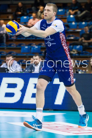  25.02.2017 RZESZOW<br />SIATKOWKA PLUSLIGA 2016/2017 MEN VOLLEYBALL POLAND POLISH PLUS LIGA LEAGUE SEASON 2016/2017<br />MECZ ASSECO RESOVIA RZESZOW - LUCZNICZKA BYDGOSZCZ <br />N/Z WOJCIECH JURKIEWICZ SYLWETKA <br /> 