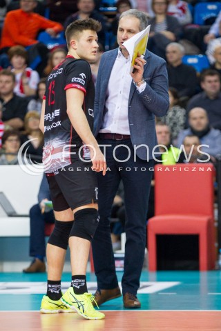  25.02.2017 RZESZOW<br />SIATKOWKA PLUSLIGA 2016/2017 MEN VOLLEYBALL POLAND POLISH PLUS LIGA LEAGUE SEASON 2016/2017<br />MECZ ASSECO RESOVIA RZESZOW - LUCZNICZKA BYDGOSZCZ <br />N/Z ANDRZEJ KOWAL - I TRENER ( HEAD COACH ) MATEUSZ MASLOWSKI <br /> 