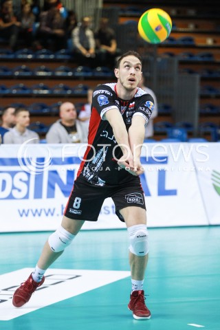  01.03.2017 RZESZOW POLAND<br />SIATKOWKA LIGA MISTRZOW <br />MEN CEV VOLLEYBALL CHAMPIONS LEAGUE 2016/2017<br />MECZ ASSECO RESOVIA - DUKLA LIBEREC <br />N/Z MARKO IVOVIC SYLWETKA <br /> 