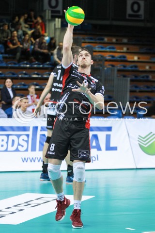  01.03.2017 RZESZOW POLAND<br />SIATKOWKA LIGA MISTRZOW <br />MEN CEV VOLLEYBALL CHAMPIONS LEAGUE 2016/2017<br />MECZ ASSECO RESOVIA - DUKLA LIBEREC <br />N/Z MARKO IVOVIC SYLWETKA <br /> 