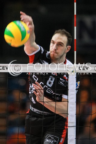  01.03.2017 RZESZOW POLAND<br />SIATKOWKA LIGA MISTRZOW <br />MEN CEV VOLLEYBALL CHAMPIONS LEAGUE 2016/2017<br />MECZ ASSECO RESOVIA - DUKLA LIBEREC <br />N/Z MARKO IVOVIC SYLWETKA ATAK<br /> 