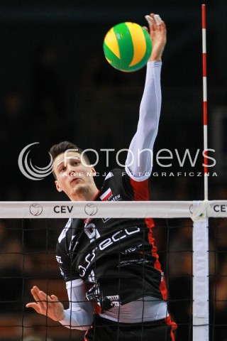  01.03.2017 RZESZOW POLAND<br />SIATKOWKA LIGA MISTRZOW <br />MEN CEV VOLLEYBALL CHAMPIONS LEAGUE 2016/2017<br />MECZ ASSECO RESOVIA - DUKLA LIBEREC <br />N/Z THIBAULT ROSSARD SYLWETKA ATAK <br /> 