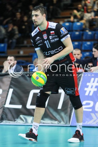  01.03.2017 RZESZOW POLAND<br />SIATKOWKA LIGA MISTRZOW <br />MEN CEV VOLLEYBALL CHAMPIONS LEAGUE 2016/2017<br />MECZ ASSECO RESOVIA - DUKLA LIBEREC <br />N/Z FABIAN DRZYZGA SYLWETKA <br /> 
