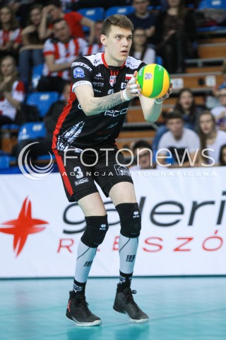  01.03.2017 RZESZOW POLAND<br />SIATKOWKA LIGA MISTRZOW <br />MEN CEV VOLLEYBALL CHAMPIONS LEAGUE 2016/2017<br />MECZ ASSECO RESOVIA - DUKLA LIBEREC <br />N/Z BARTLOMIEJ LEMANSKI SYLWETKA <br /> 