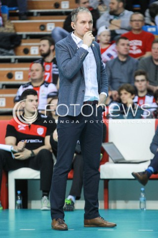  01.03.2017 RZESZOW POLAND<br />SIATKOWKA LIGA MISTRZOW <br />MEN CEV VOLLEYBALL CHAMPIONS LEAGUE 2016/2017<br />MECZ ASSECO RESOVIA - DUKLA LIBEREC <br />N/Z ANDRZEJ KOWAL - I TRENER ( HEAD COACH ) SYLWETKA <br /> 