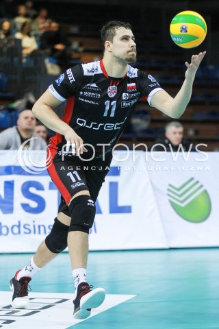  01.03.2017 RZESZOW POLAND<br />SIATKOWKA LIGA MISTRZOW <br />MEN CEV VOLLEYBALL CHAMPIONS LEAGUE 2016/2017<br />MECZ ASSECO RESOVIA - DUKLA LIBEREC <br />N/Z FABIAN DRZYZGA SYLWETKA <br /> 