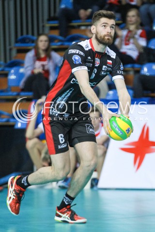  01.03.2017 RZESZOW POLAND<br />SIATKOWKA LIGA MISTRZOW <br />MEN CEV VOLLEYBALL CHAMPIONS LEAGUE 2016/2017<br />MECZ ASSECO RESOVIA - DUKLA LIBEREC <br />N/Z DAWID DRYJA SYLWETKA <br /> 