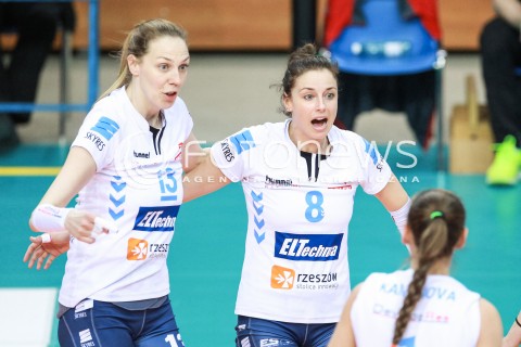  05.03.2017 RZESZOW<br />SIATKOWKA ORLEN LIGA 2016/2017 WOMEN VOLLEYBALL POLAND POLISH ORLENLIGA LEAGUE SEASON 2016/2017<br />MECZ DEVELOPRES SKYRES RZESZOW - LKS COMMERCECON LODZ <br />N/Z ANNA KACZMAR KATARZYNA MROZ <br /> 