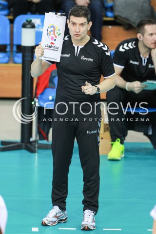  05.03.2017 RZESZOW<br />SIATKOWKA ORLEN LIGA 2016/2017 WOMEN VOLLEYBALL POLAND POLISH ORLENLIGA LEAGUE SEASON 2016/2017<br />MECZ DEVELOPRES SKYRES RZESZOW - LKS COMMERCECON LODZ <br />N/Z LORENZO MICELLI - I TRENER ( HEAD COACH ) SYLWETKA <br /> 