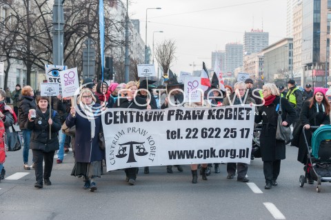  08.03.2017 WARSZAWA<br />MIEDZYNARODOWY STRAJK KOBIET<br />N/Z UCZESTNICY STRAJKU<br /> 