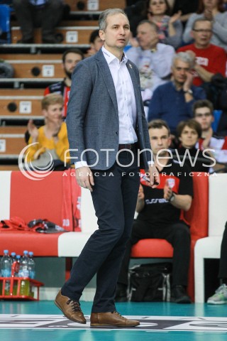  08.03.2017 RZESZOW<br />SIATKOWKA PLUSLIGA 2016/2017 MEN VOLLEYBALL POLAND POLISH PLUS LIGA LEAGUE SEASON 2016/2017 <br />MECZ ASSECO RESOVIA RZESZOW - AZS CZESTOCHOWA <br />N/Z ANDRZEJ KOWAL - I TRENER ( HEAD COACH ) SYLWETKA <br /> 