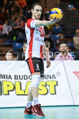  08.03.2017 RZESZOW<br />SIATKOWKA PLUSLIGA 2016/2017 MEN VOLLEYBALL POLAND POLISH PLUS LIGA LEAGUE SEASON 2016/2017 <br />MECZ ASSECO RESOVIA RZESZOW - AZS CZESTOCHOWA <br />N/Z MARKO IVOVIC SYLWETKA <br /> 
