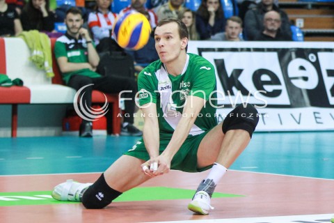  08.03.2017 RZESZOW<br />SIATKOWKA PLUSLIGA 2016/2017 MEN VOLLEYBALL POLAND POLISH PLUS LIGA LEAGUE SEASON 2016/2017 <br />MECZ ASSECO RESOVIA RZESZOW - AZS CZESTOCHOWA <br />N/Z MYKOLA MOROZ SYLWETKA <br /> 