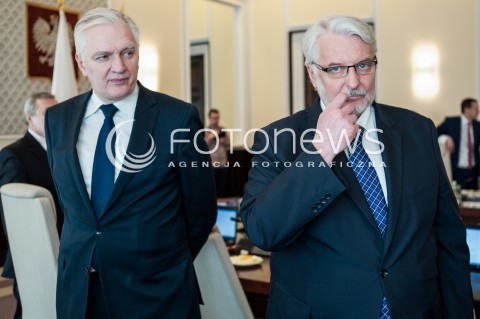  14.03.2016 WARSZAWA <br />POSIEDZENIE RADY MINISTROW <br />N/Z JAROSLAW GOWIN WITOLD WASZCZYKOWSKI<br /> 