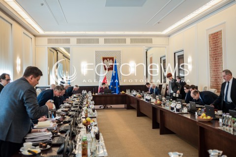  14.03.2016 WARSZAWA <br />POSIEDZENIE RADY MINISTROW <br />N/Z RADA MINISTROW SALA POSIEDZEN WIDOK VIEW<br /> 