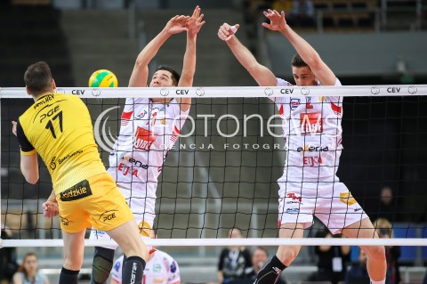  15.03.2017 LODZ POLAND<br />
SIATKOWKA LIGA MISTRZOW MEN CEV VOLLEYBALL CHAMPIONS LEAGUE 2016/2017 MATCH<br />
PGE SKRA BELCHATOW - CUCINE LUBE CIVITANOVA<br />
N/Z DAVIDE CANDELLARO MICAH CHRISTENSON<br />
 