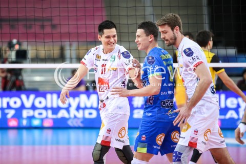  15.03.2017 LODZ POLAND<br />
SIATKOWKA LIGA MISTRZOW MEN CEV VOLLEYBALL CHAMPIONS LEAGUE 2016/2017 MATCH<br />
PGE SKRA BELCHATOW - CUCINE LUBE CIVITANOVA<br />
N/Z RADOSC EMOCJE WYGRANA<br />
 