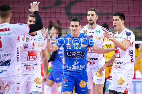  15.03.2017 LODZ POLAND<br />
SIATKOWKA LIGA MISTRZOW MEN CEV VOLLEYBALL CHAMPIONS LEAGUE 2016/2017 MATCH<br />
PGE SKRA BELCHATOW - CUCINE LUBE CIVITANOVA<br />
N/Z RADOSC EMOCJE WYGRANA<br />
 