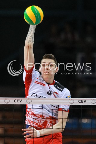  15.03.2017 RZESZOW POLAND<br />SIATKOWKA LIGA MISTRZOW <br />MEN CEV VOLLEYBALL CHAMPIONS LEAGUE 2016/2017<br />MECZ ASSECO RESOVIA - AZIMUT MODENA <br />N/Z BARTLOMIEJ LEMANSKI SYLWETKA ATAK <br /> 