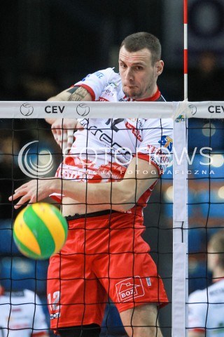  15.03.2017 RZESZOW POLAND<br />SIATKOWKA LIGA MISTRZOW <br />MEN CEV VOLLEYBALL CHAMPIONS LEAGUE 2016/2017<br />MECZ ASSECO RESOVIA - AZIMUT MODENA <br />N/Z GAVIN SCHMITT SYLWETKA ATAK <br /> 