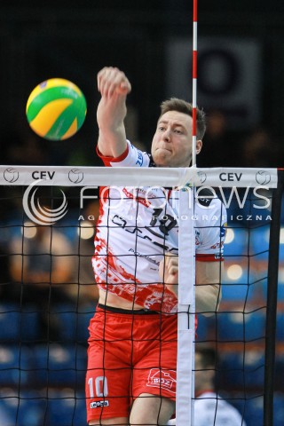  15.03.2017 RZESZOW POLAND<br />SIATKOWKA LIGA MISTRZOW <br />MEN CEV VOLLEYBALL CHAMPIONS LEAGUE 2016/2017<br />MECZ ASSECO RESOVIA - AZIMUT MODENA <br />N/Z JOCHEN SCHOPS ( SCHOEPS ) SYLWETKA ATAK <br /> 