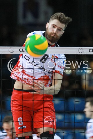  15.03.2017 RZESZOW POLAND<br />SIATKOWKA LIGA MISTRZOW <br />MEN CEV VOLLEYBALL CHAMPIONS LEAGUE 2016/2017<br />MECZ ASSECO RESOVIA - AZIMUT MODENA <br />N/Z DAWID DRYJA SYLWETKA ATAK <br /> 