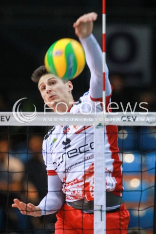  15.03.2017 RZESZOW POLAND<br />SIATKOWKA LIGA MISTRZOW <br />MEN CEV VOLLEYBALL CHAMPIONS LEAGUE 2016/2017<br />MECZ ASSECO RESOVIA - AZIMUT MODENA <br />N/Z THIBAULT ROSSARD SYLWETKA ATAK <br /> 