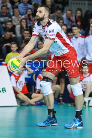  15.03.2017 RZESZOW POLAND<br />SIATKOWKA LIGA MISTRZOW <br />MEN CEV VOLLEYBALL CHAMPIONS LEAGUE 2016/2017<br />MECZ ASSECO RESOVIA - AZIMUT MODENA <br />N/Z MARCIN MOZDZONEK SYLWETKA <br /> 