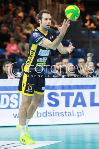  15.03.2017 RZESZOW POLAND<br />SIATKOWKA LIGA MISTRZOW <br />MEN CEV VOLLEYBALL CHAMPIONS LEAGUE 2016/2017<br />MECZ ASSECO RESOVIA - AZIMUT MODENA <br />N/Z DRAGAN TRAVICA SYLWETKA <br /> 